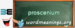 WordMeaning blackboard for proscenium